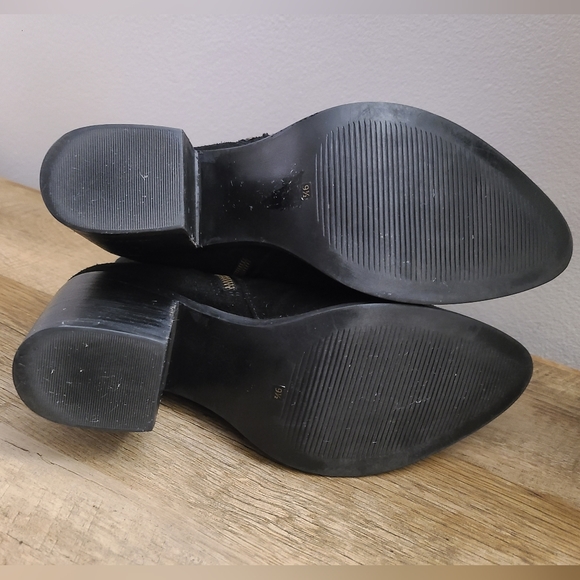 🖤STEVE MADDEN Pierce Black Suede Block Heel Ankle Boots Size 9.5 - Picture 11 of 13